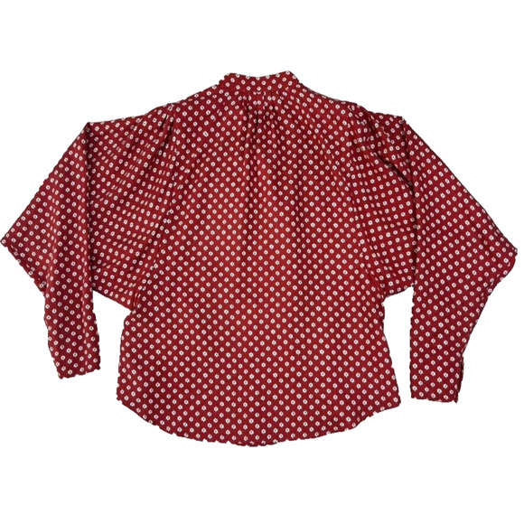 Joie Blouse Womens XXS Aztec Tangia Red Ikat Print Long Dolman Sleeve - Picture 2 of 8